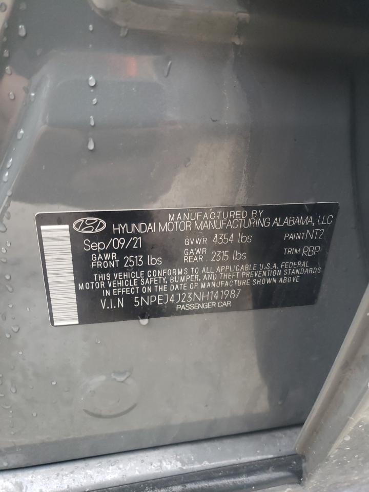 2022 HYUNDAI SONATA SEL PLUS VIN:5NPEJ4J23NH141987