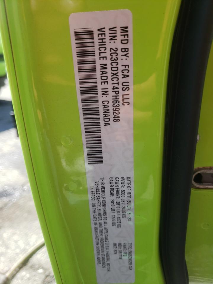 2023 DODGE CHARGER R/T VIN:2C3CDXCT4PH639248