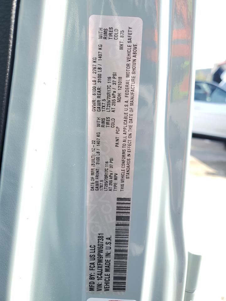 2023 JEEP WRANGLER RUBICON VIN:1C4JJXFM9PW607381