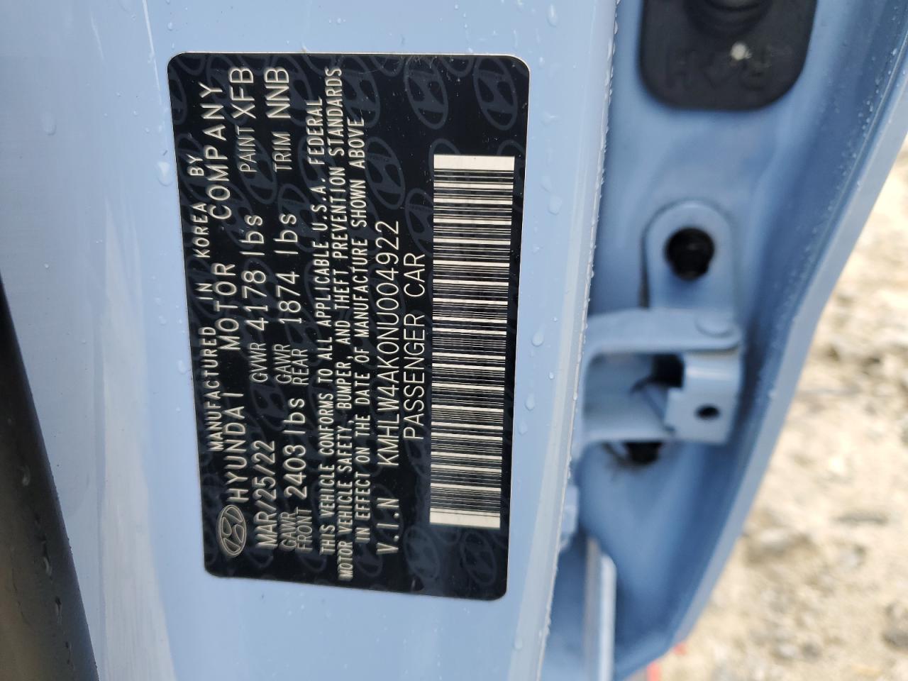2022 HYUNDAI ELANTRA N VIN:KMHLW4AK0NU004922