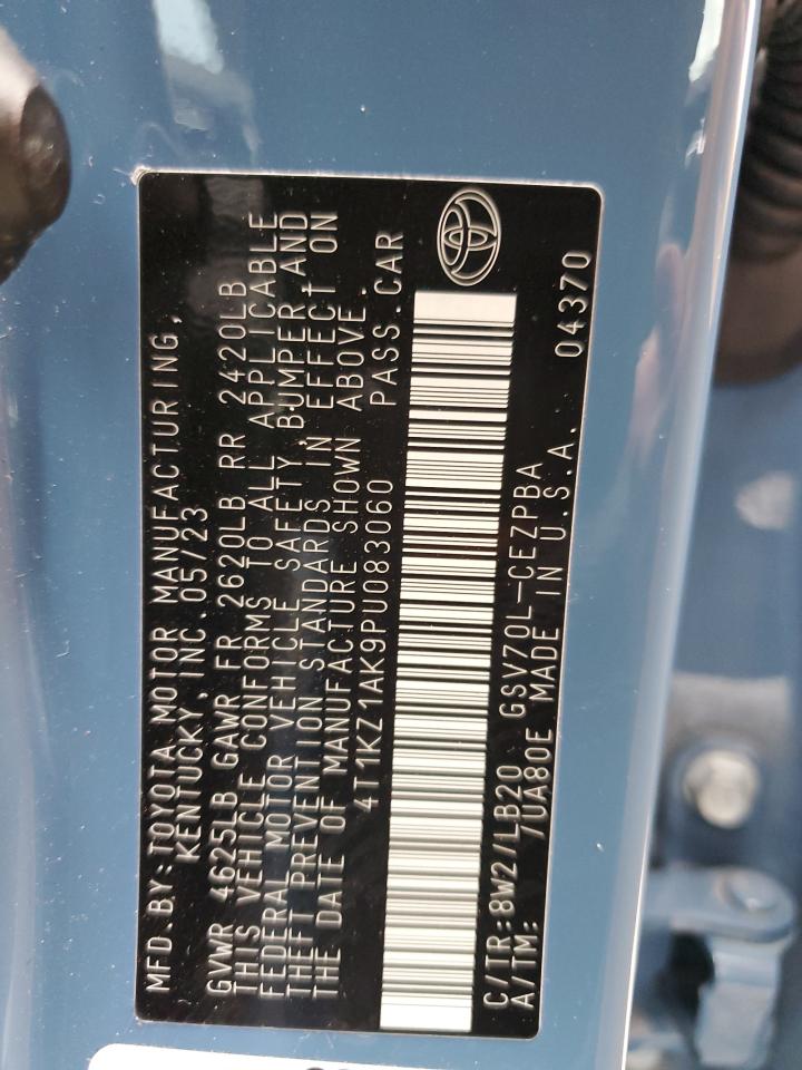 2023 TOYOTA CAMRY TRD VIN:4T1KZ1AK9PU083060