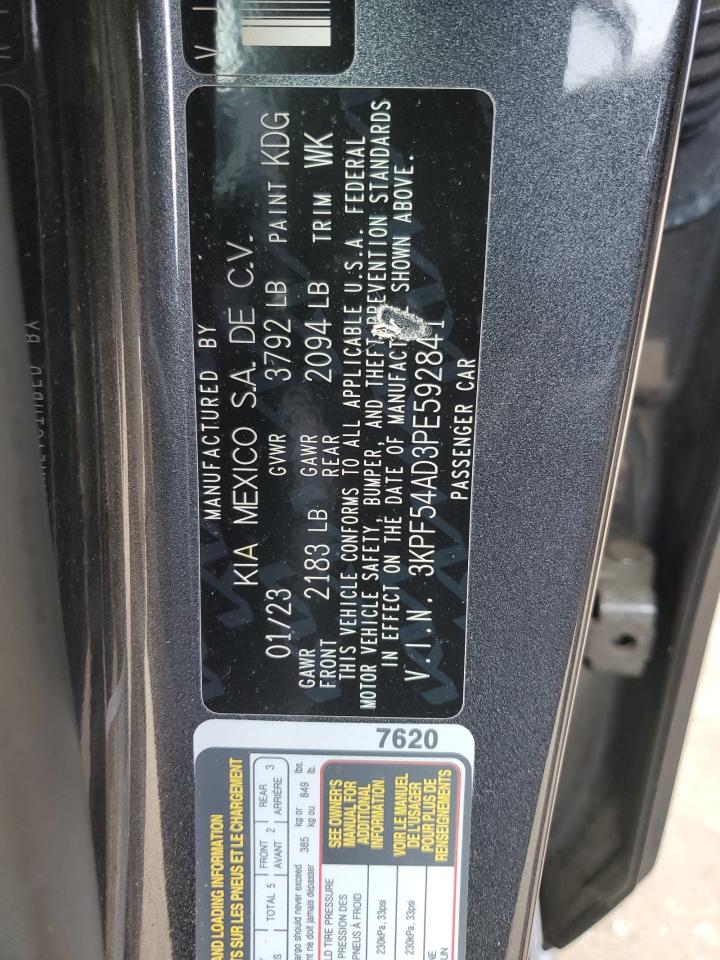2023 KIA FORTE GT LINE VIN:3KPF54AD3PE592841
