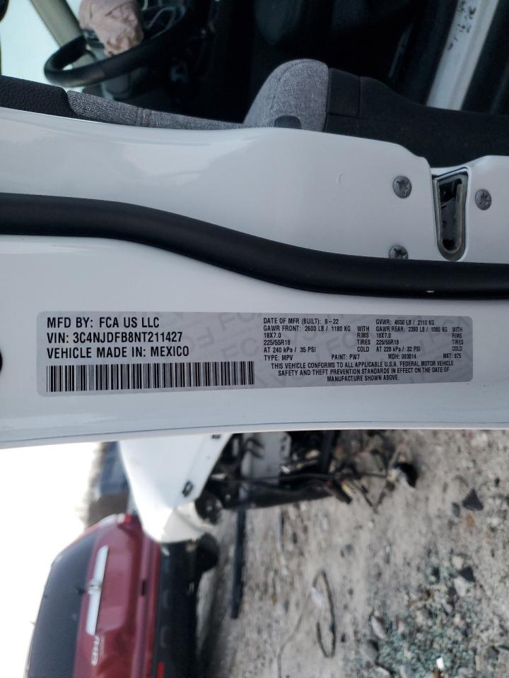 2022 JEEP COMPASS LATITUDE LUX VIN:3C4NJDFB8NT211427