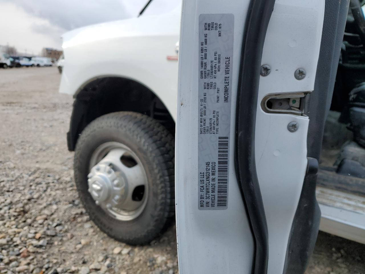 2022 RAM 3500 VIN:3C7WRTCLXNG312145