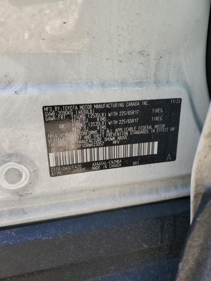 2024 TOYOTA RAV4 XLE VIN:2T3P1RFV0RW423057