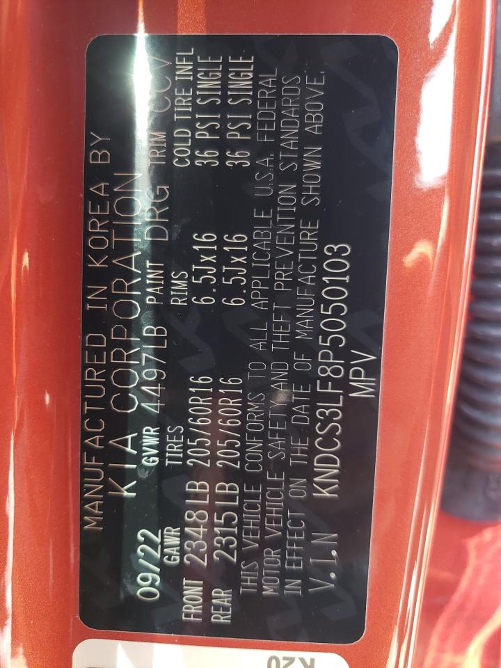 2023 KIA NIRO EX VIN:KNDCS3LF8P5050103