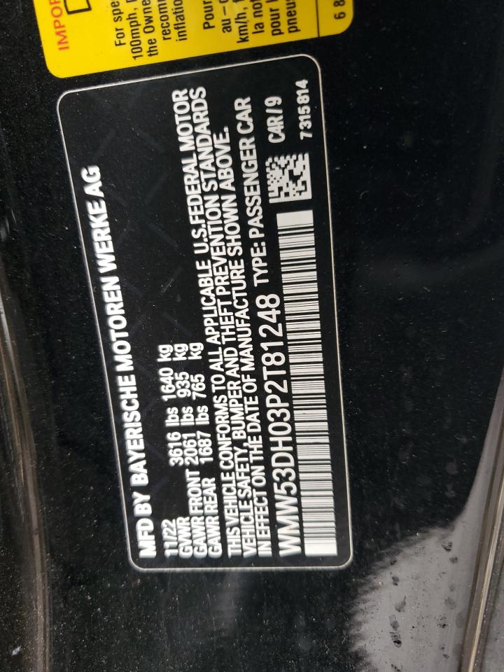 2023 MINI COOPER S VIN:WMW53DH03P2T81248