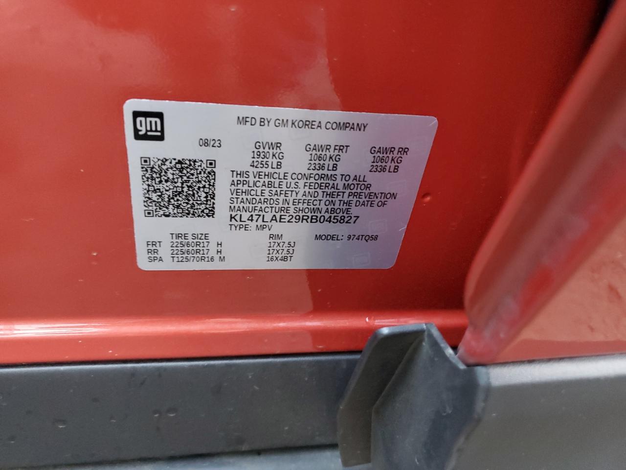 2024 BUICK ENVISTA PREFERRED VIN:KL47LAE29RB045827