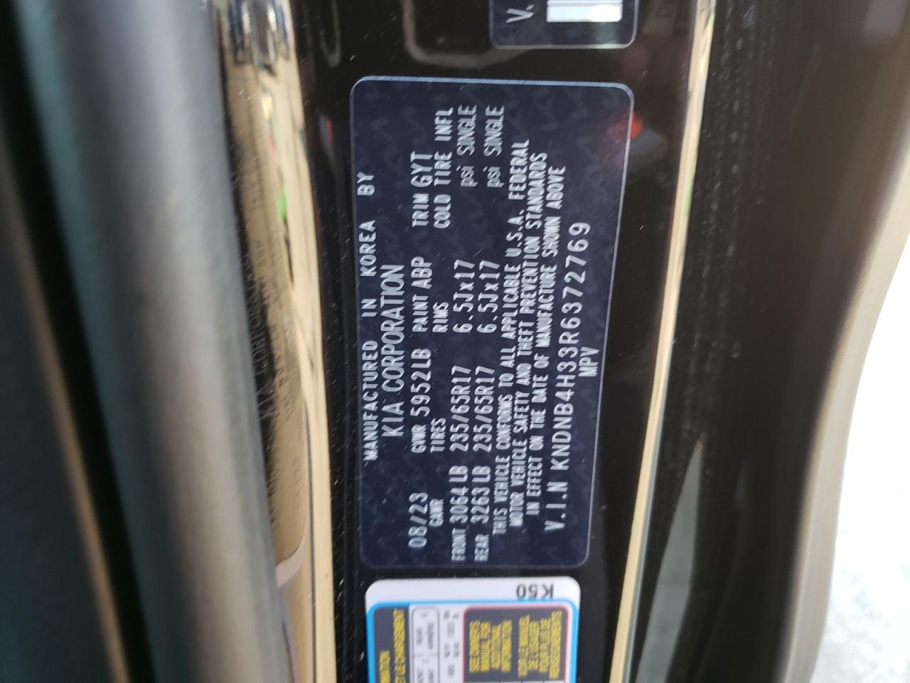 2024 KIA CARNIVAL LX VIN:KNDNB4H33R6372769