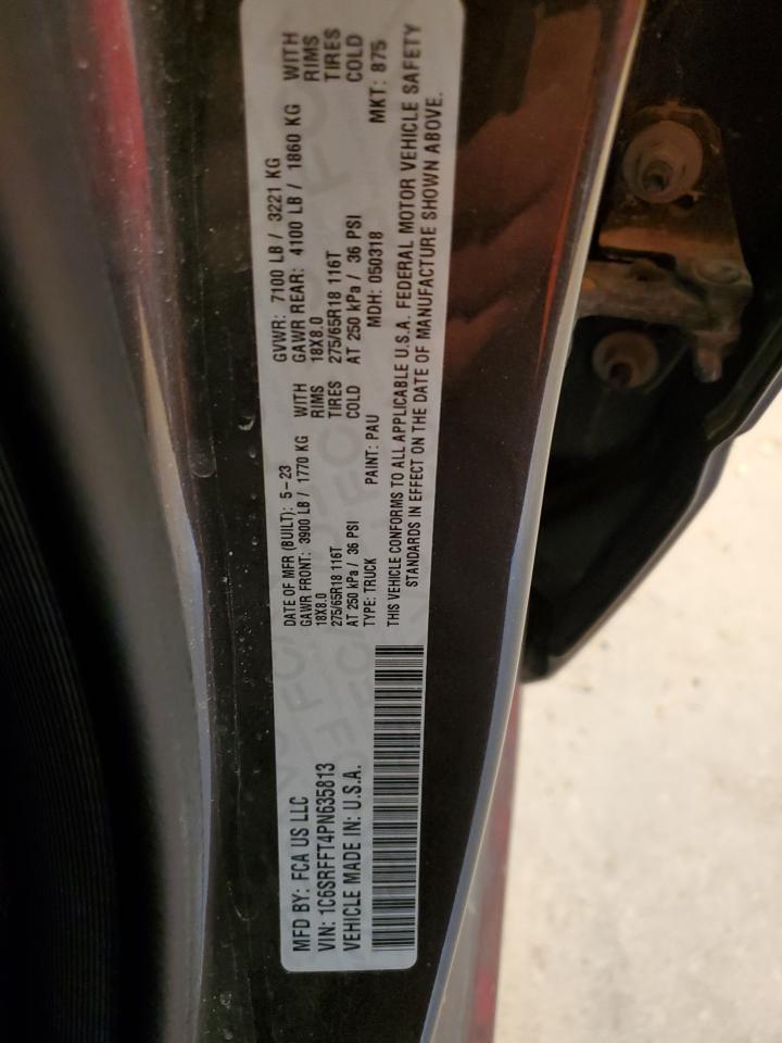 2023 RAM 1500 BIG HORN/LONE STAR VIN:1C6SRFFT4PN635813