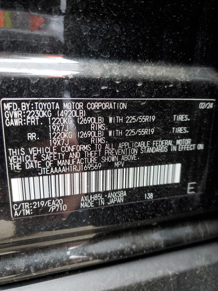 2024 TOYOTA VENZA LE VIN:JTEAAAAH1RJ169569