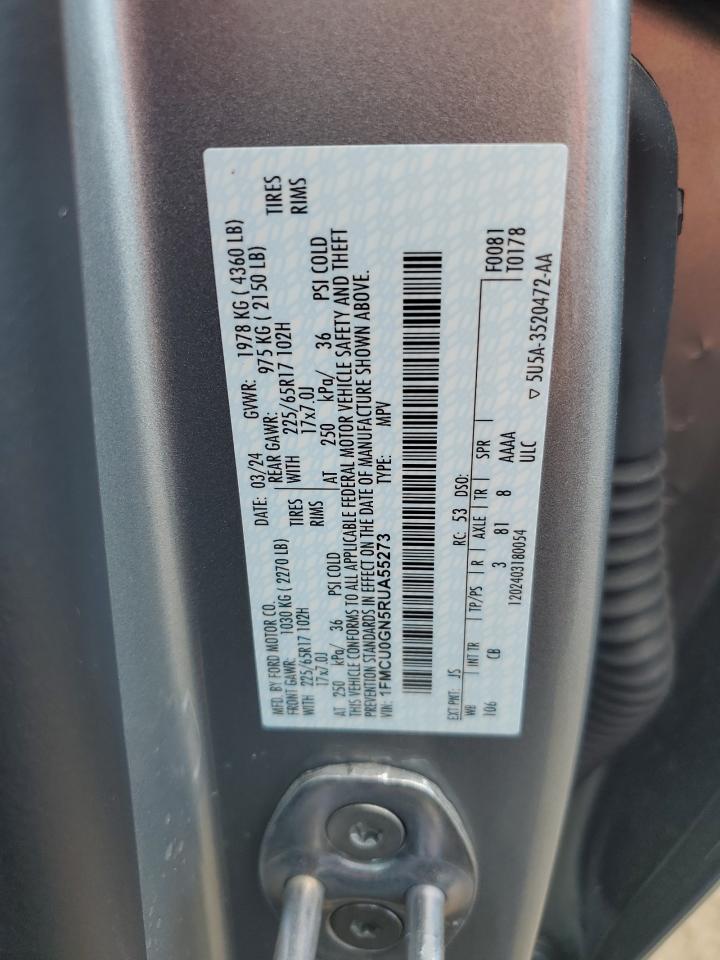 2024 FORD ESCAPE ACTIVE VIN:1FMCU0GN5RUA55273