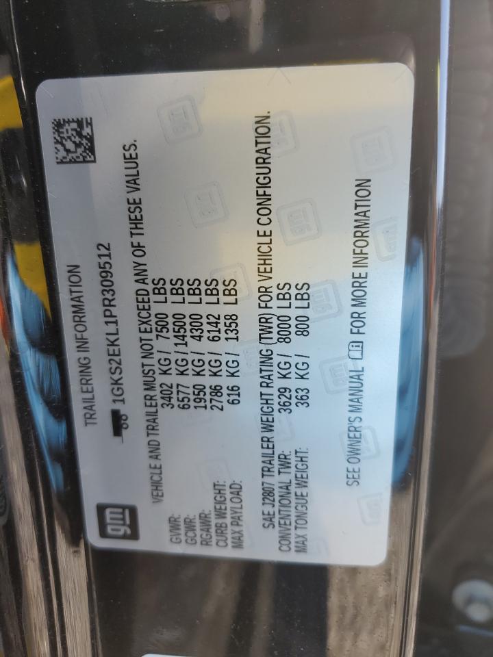 2023 GMC YUKON DENALI ULTIMATE VIN:1GKS2EKL1PR309512