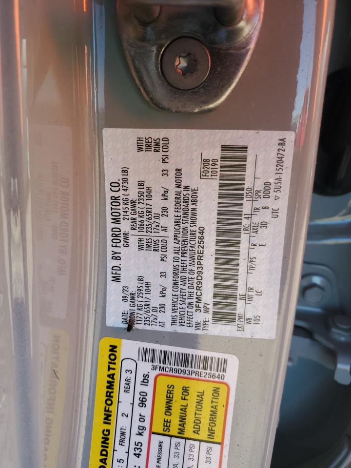 2023 FORD BRONCO SPORT BADLANDS VIN:3FMCR9D93PRE25640