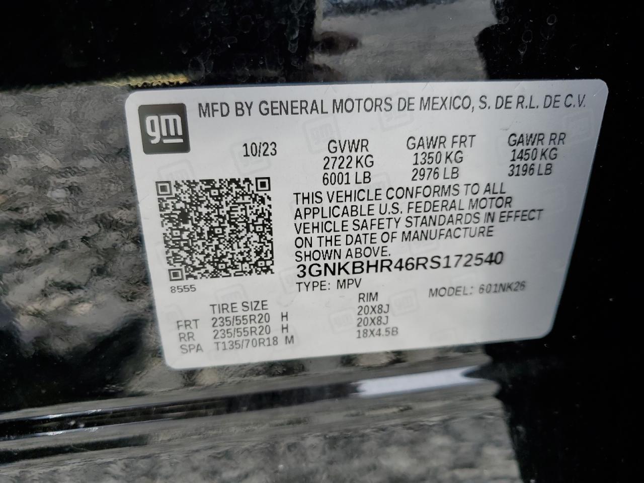 2024 CHEVROLET BLAZER 2LT VIN:3GNKBHR46RS172540