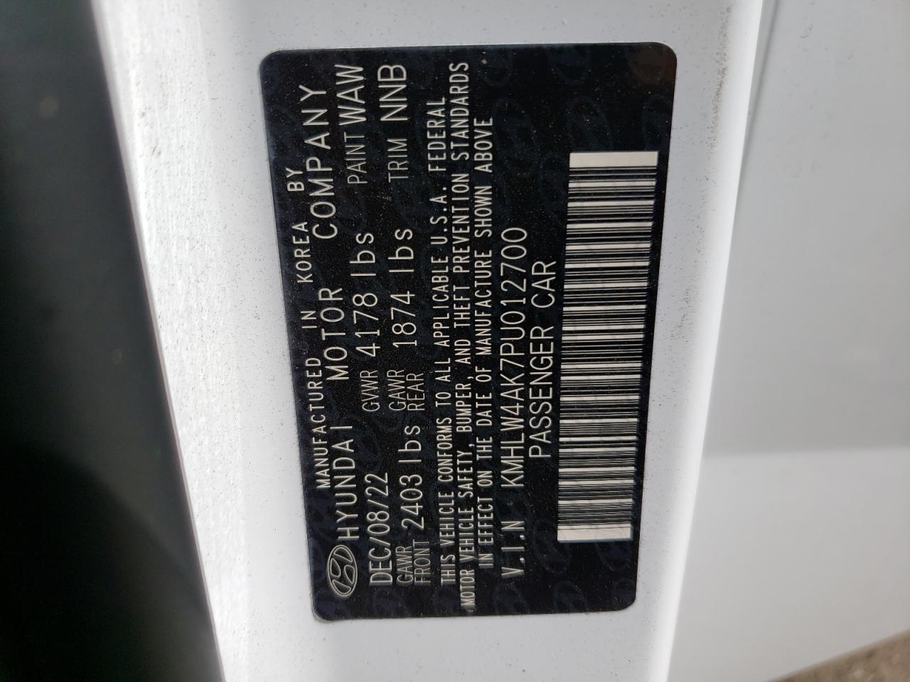 2023 HYUNDAI ELANTRA N VIN:KMHLW4AK7PU012700