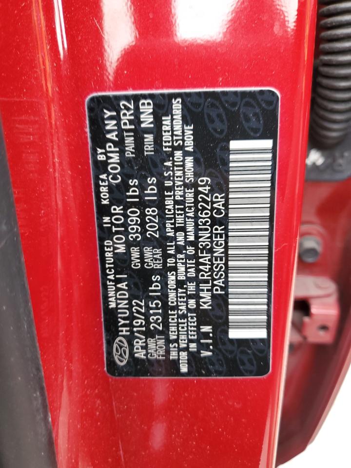 2022 HYUNDAI ELANTRA N LINE VIN:KMHLR4AF3NU362249
