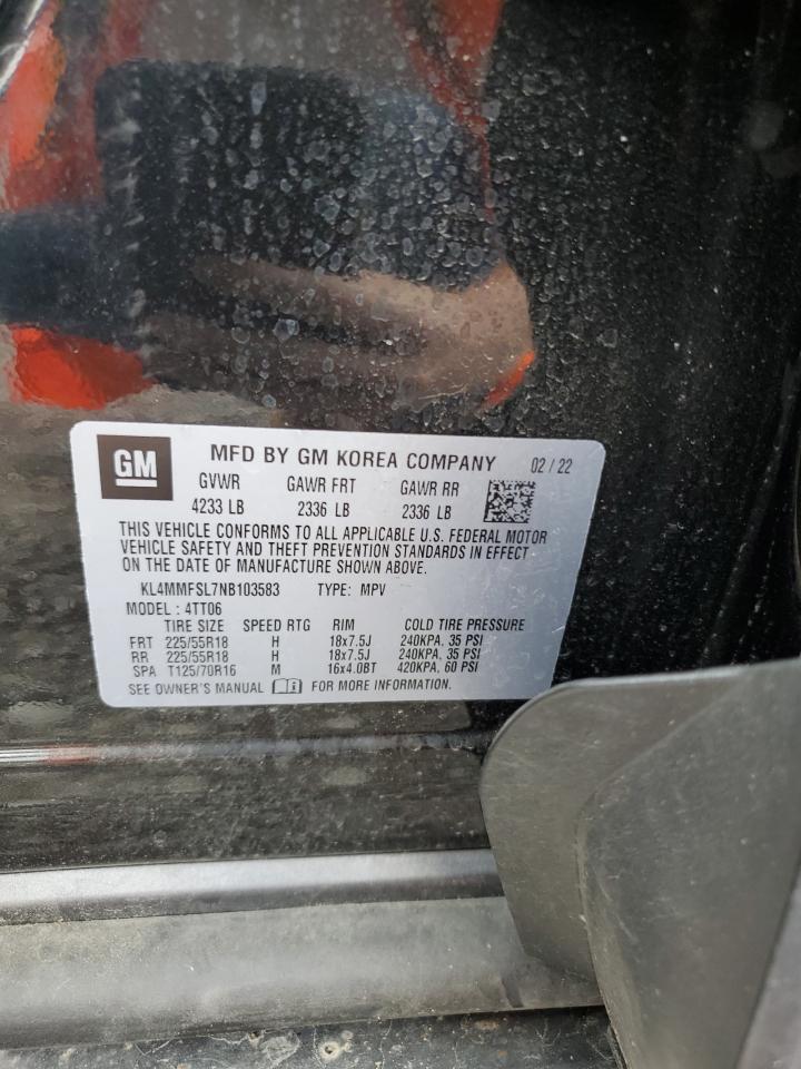 2022 BUICK ENCORE GX ESSENCE VIN:KL4MMFSL7NB103583