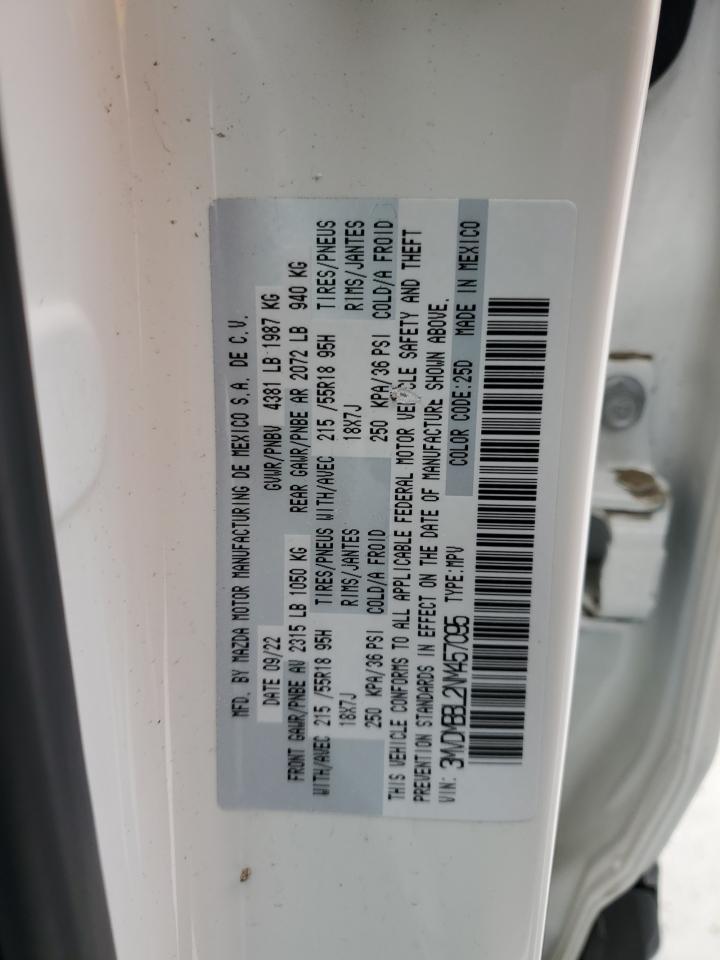 2022 MAZDA CX-30 SELECT VIN:3MVDMBBL2NM457095