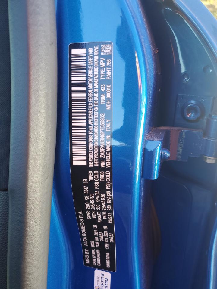 2023 ALFA ROMEO STELVIO TI VIN:ZASPAKBN6P7D56932