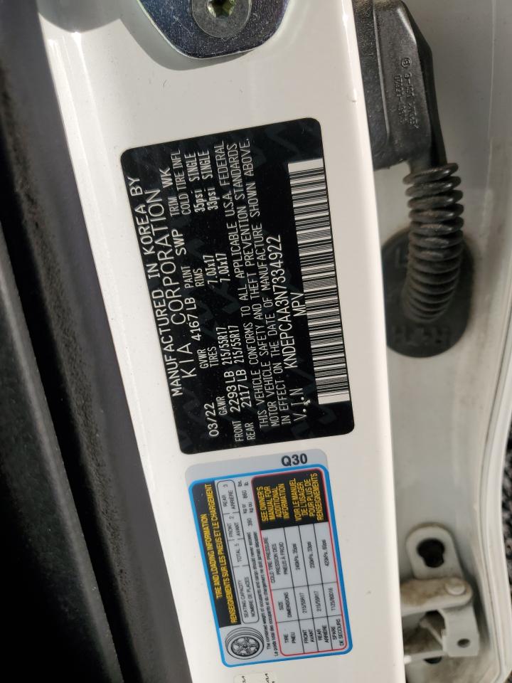 2022 KIA SELTOS LX VIN:KNDEPCAA3N7334922