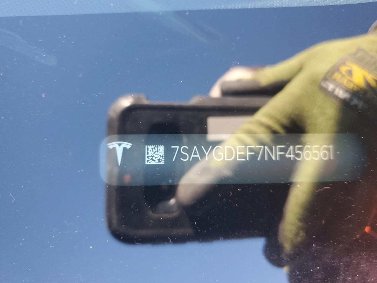 2022 TESLA MODEL Y VIN:7SAYGDEF7NF456561