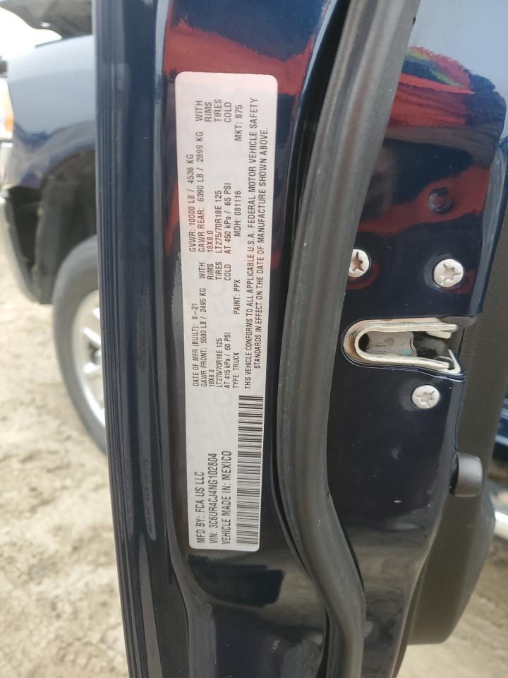 2022 RAM 2500 TRADESMAN VIN:3C6UR4CJ4NG102804