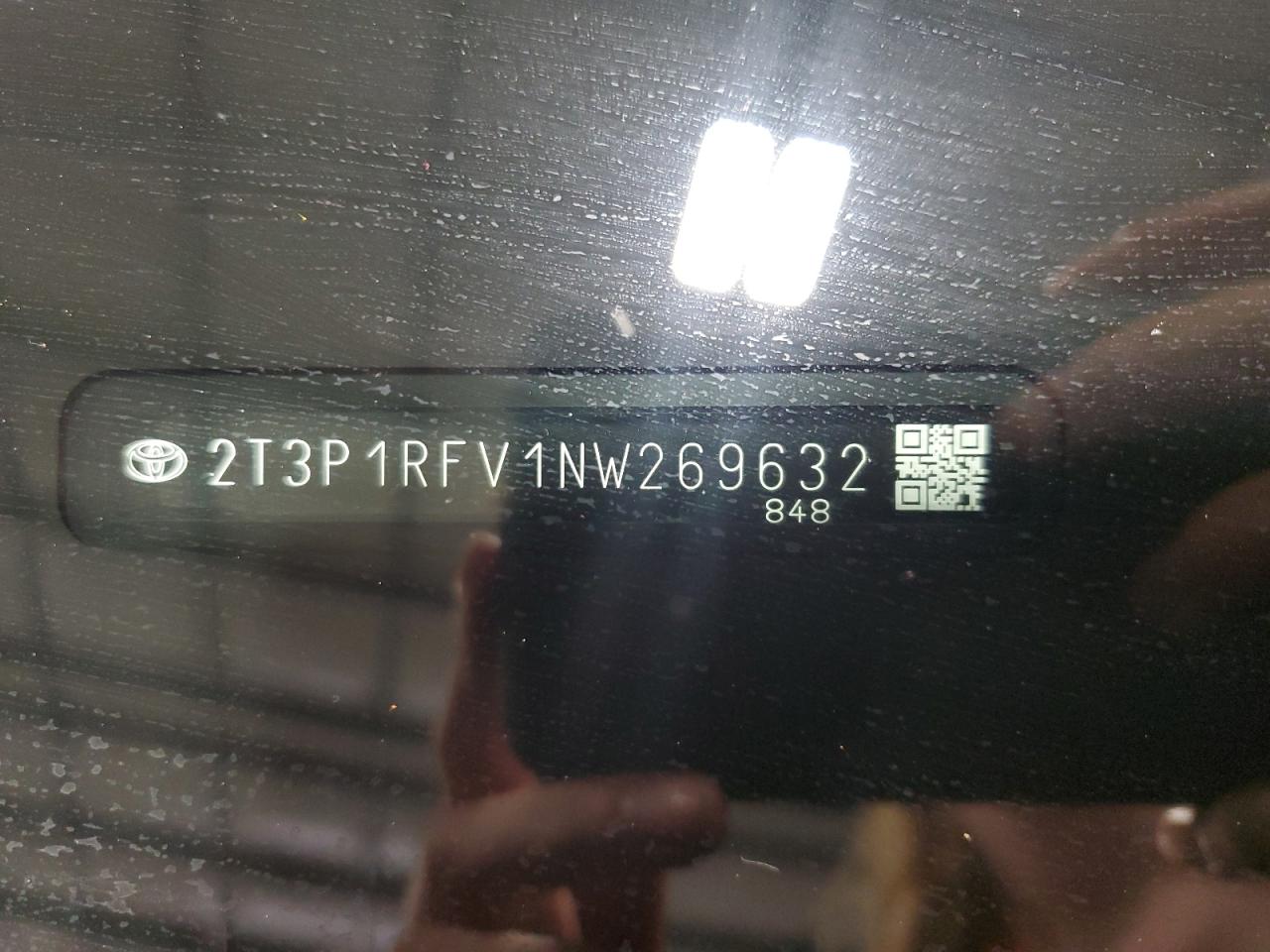 2022 TOYOTA RAV4 XLE VIN:2T3P1RFV1NW269632