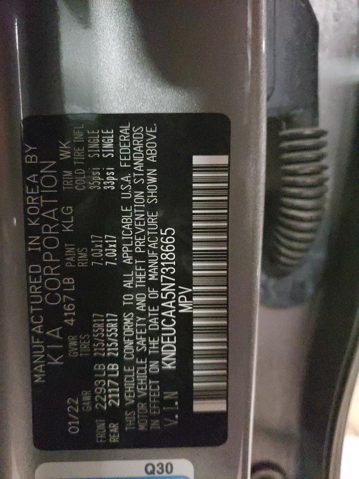 2022 KIA SELTOS S VIN:KNDEUCAA5N7318665