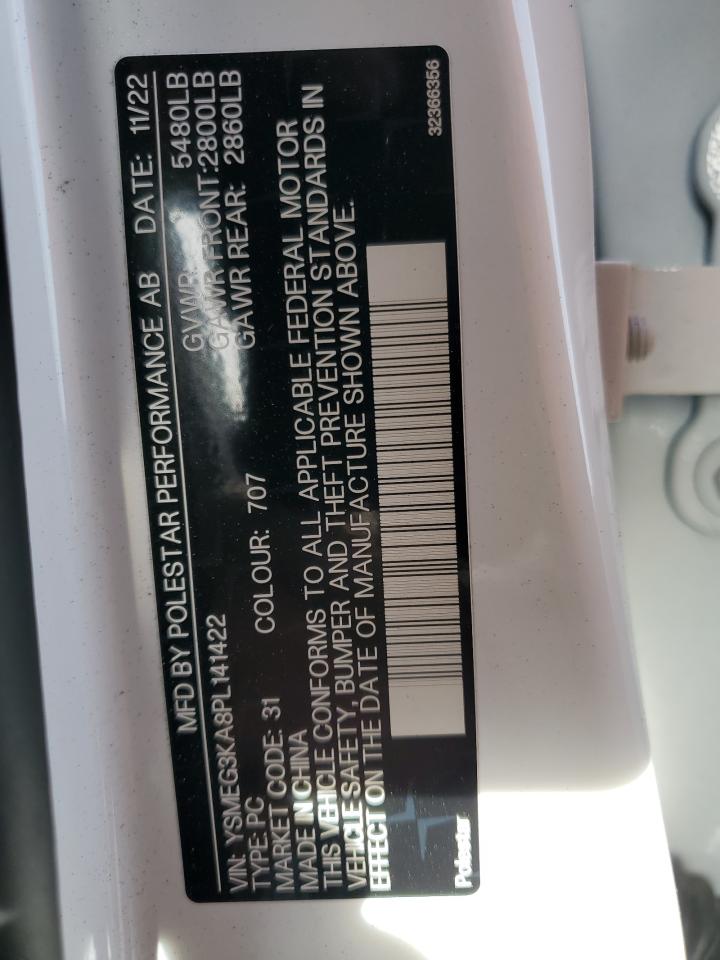 2023 POLESTAR 2 VIN:YSMEG3KA8PL141422