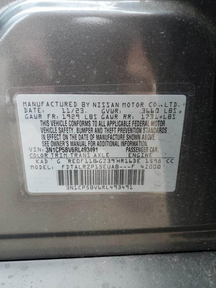 2024 NISSAN KICKS S VIN:3N1CP5BV6RL493491