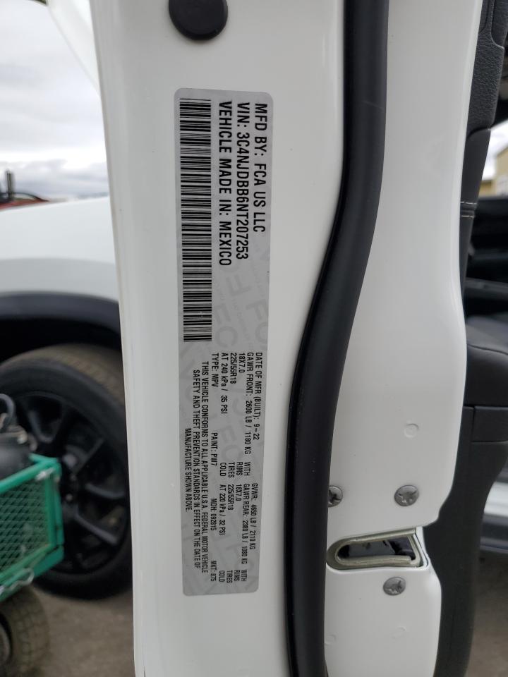 2022 JEEP COMPASS LATITUDE VIN:3C4NJDBB6NT207253