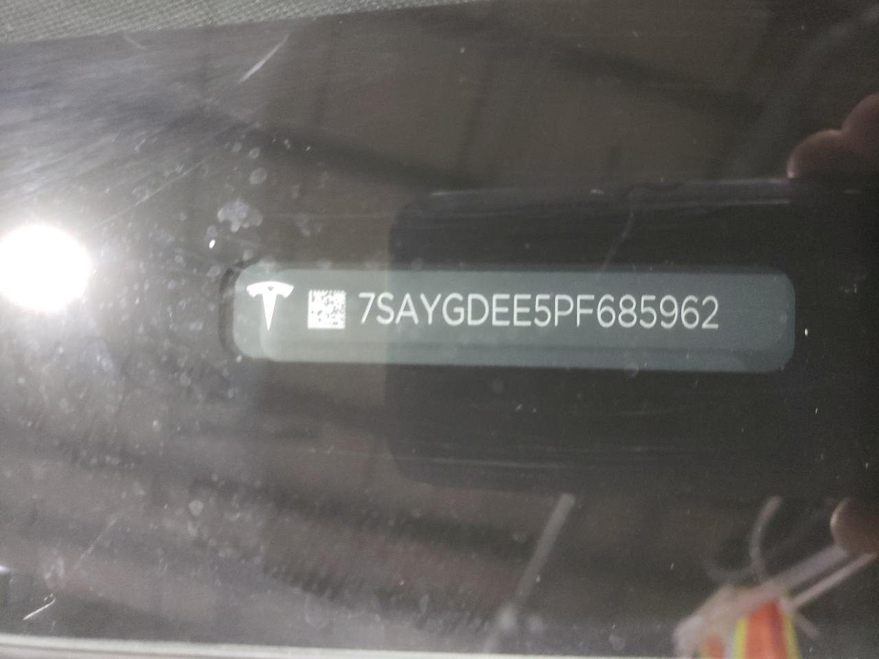 2023 TESLA MODEL Y VIN:7SAYGDEE5PF685962