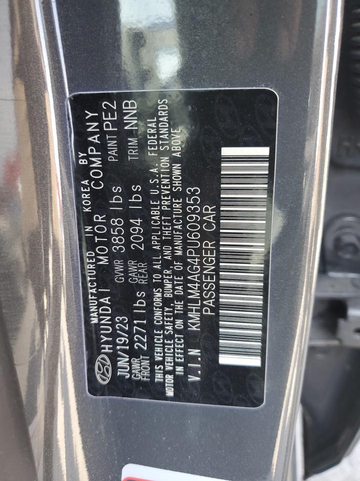 2023 HYUNDAI ELANTRA SEL VIN:KMHLM4AG4PU609353