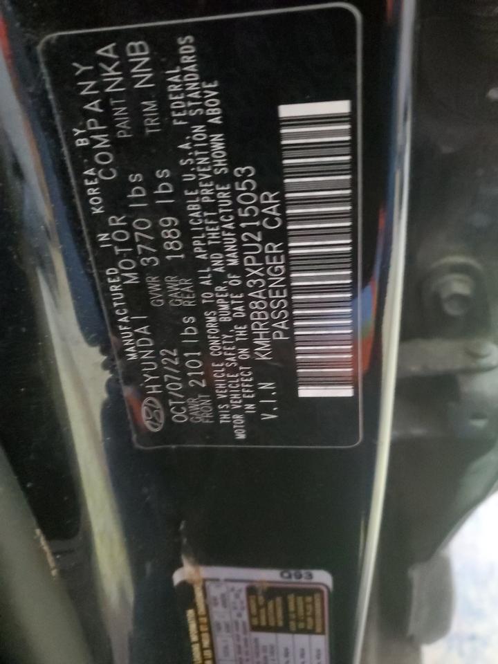 2023 HYUNDAI VENUE SE VIN:KMHRB8A3XPU215053