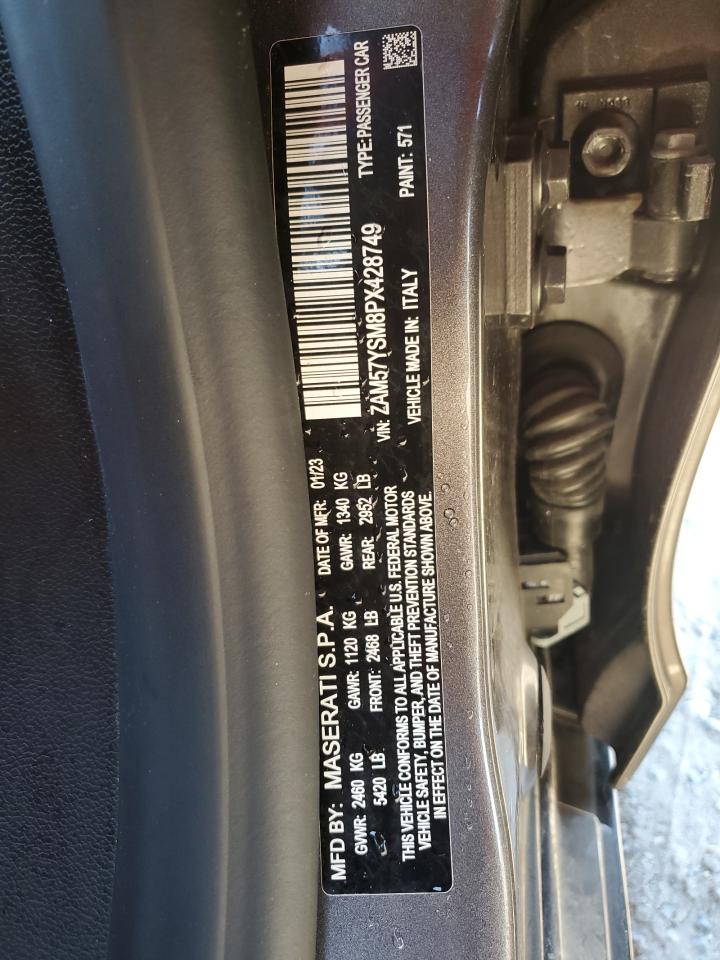 2023 MASERATI GHIBLI MODENA VIN:ZAM57YSM8PX428749