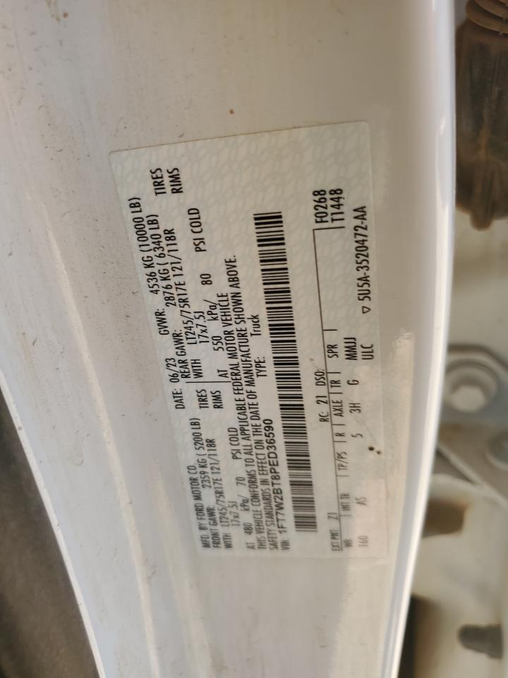 2023 FORD F250 SUPER DUTY VIN:1FT7W2BT8PED36590