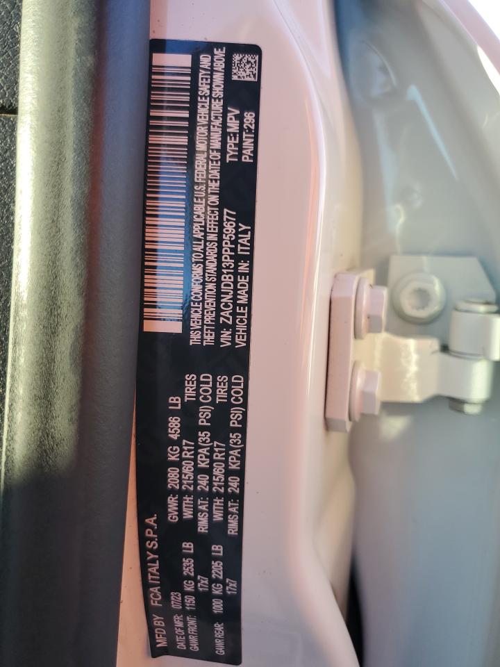 2023 JEEP RENEGADE LATITUDE VIN:ZACNJDB13PPP59677