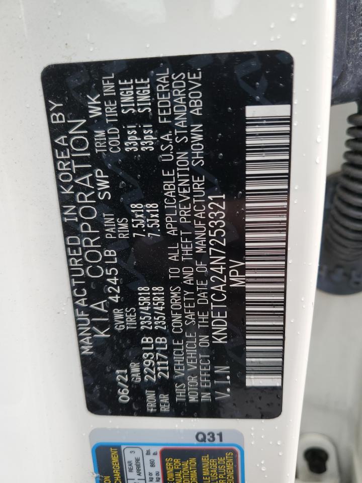 2022 KIA SELTOS SX VIN:KNDETCA24N7253321