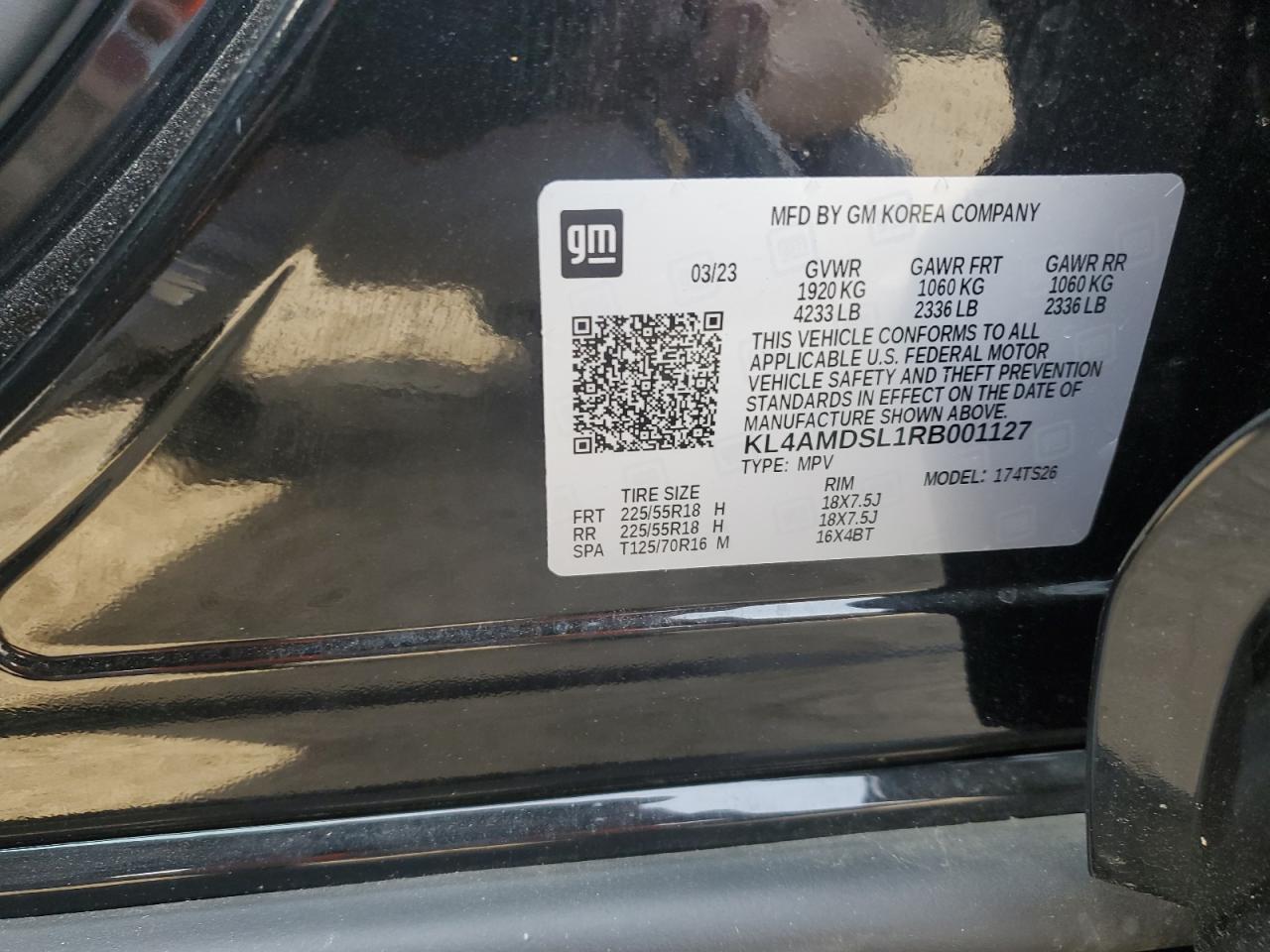 2024 BUICK ENCORE GX SPORT TOURING VIN:KL4AMDSL1RB001127