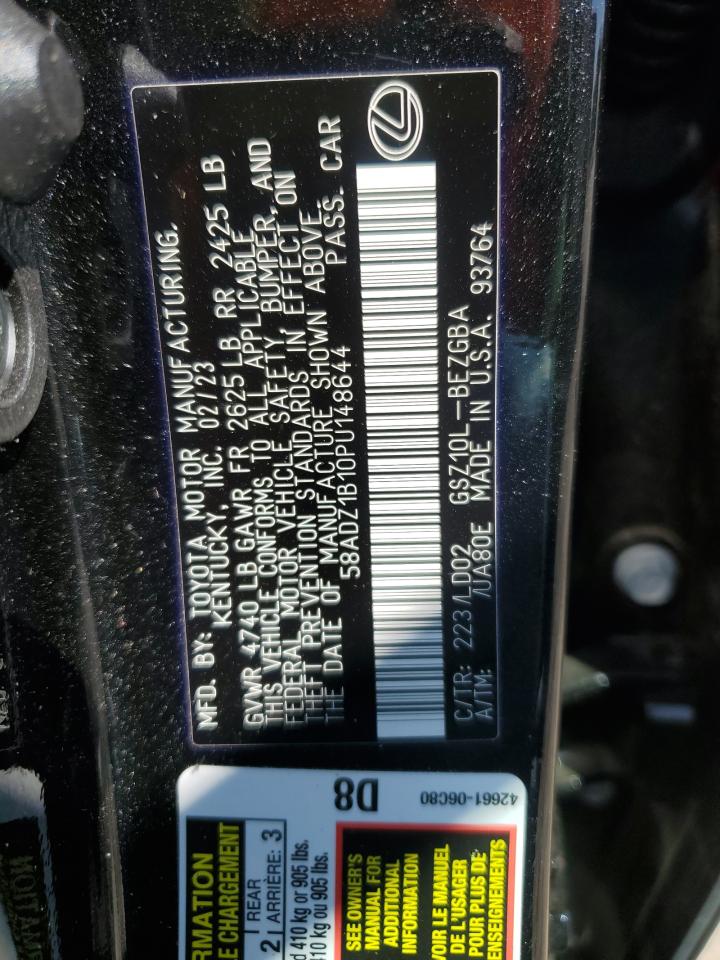 2023 LEXUS ES 350 BASE VIN:58ADZ1B10PU148644