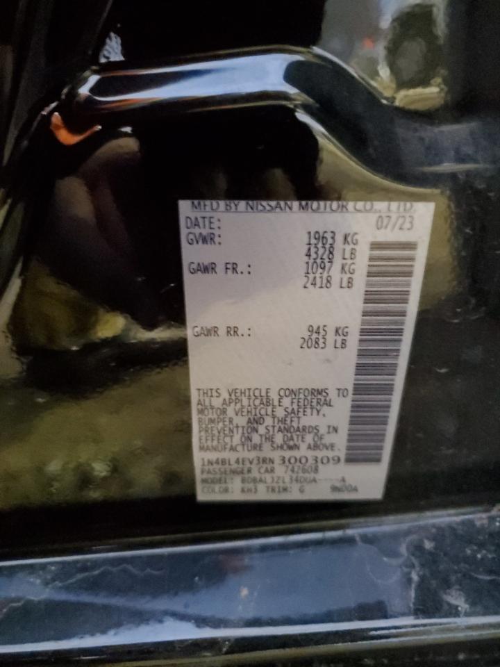 2024 NISSAN ALTIMA SL VIN:1N4BL4EV3RN300309