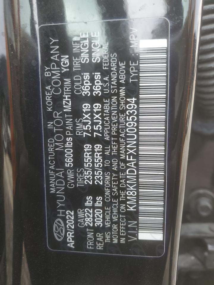 2022 HYUNDAI IONIQ 5 SE VIN:KM8KMDAFXNU095394
