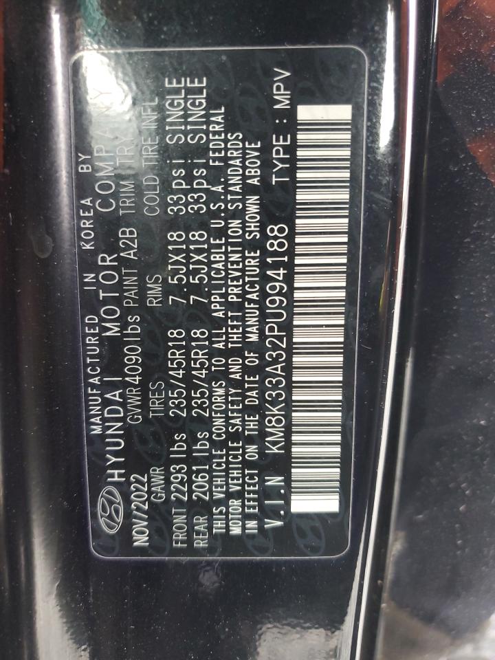 2023 HYUNDAI KONA N LINE VIN:KM8K33A32PU994188