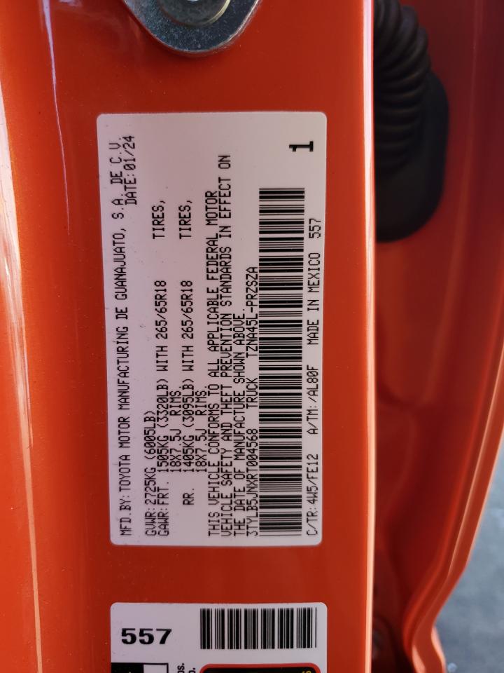 2024 TOYOTA TACOMA DOUBLE CAB VIN:3TYLB5JNXRT004568