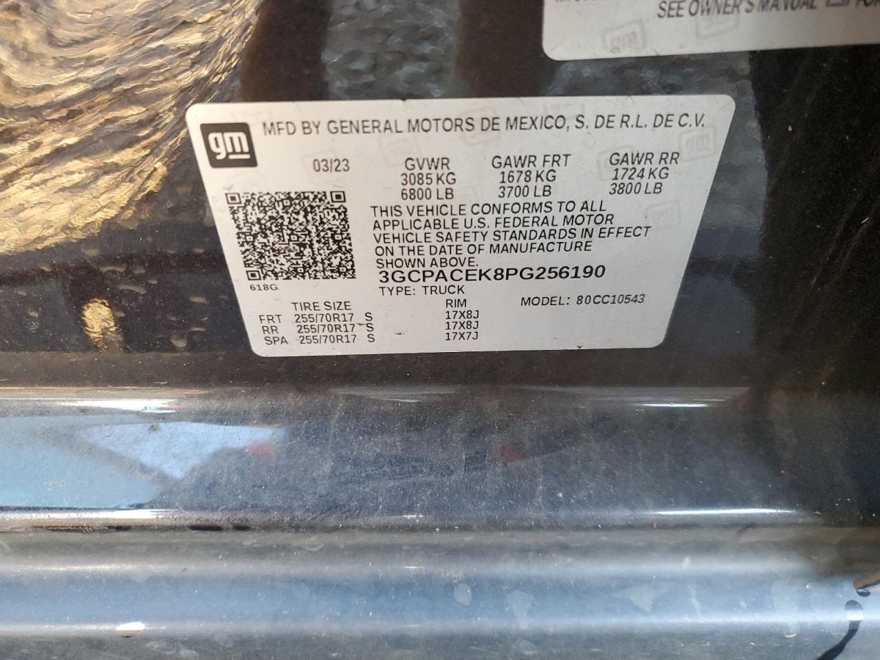 2023 CHEVROLET SILVERADO C1500 LT VIN:3GCPACEK8PG256190