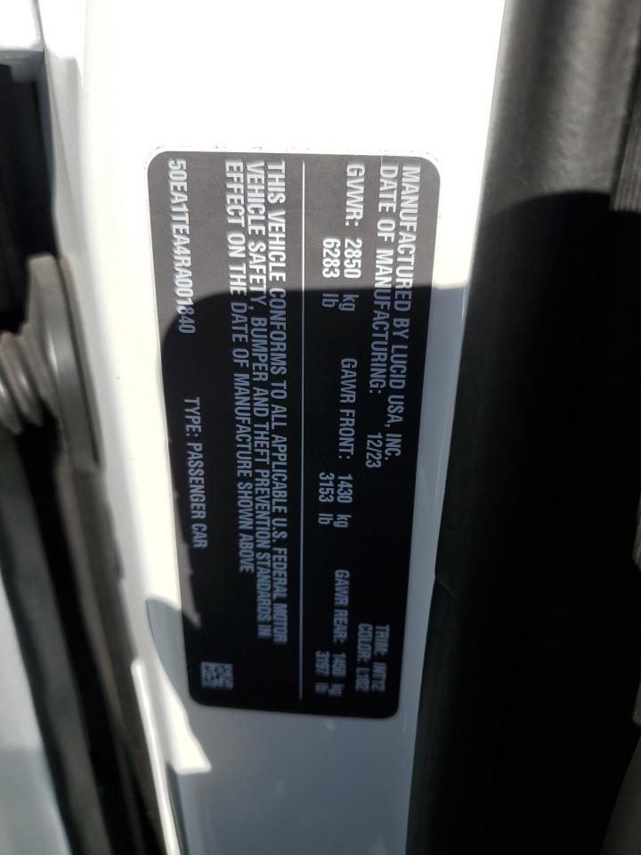 2024 LUCID MOTORS AIR TOURING VIN:50EA1TEA4RA001840