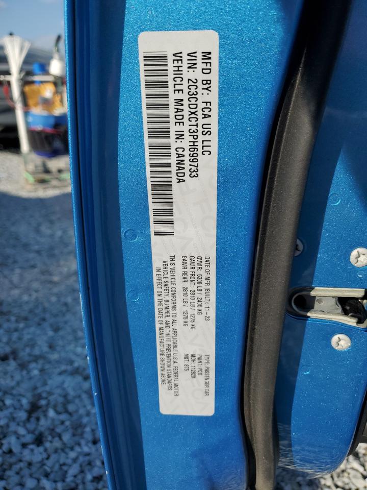 2023 DODGE CHARGER R/T VIN:2C3CDXCT3PH699733