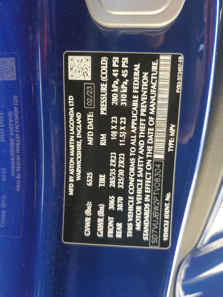 2023 ASTON MARTIN DBX 707 VIN:SD7VUJBW2PTV08304