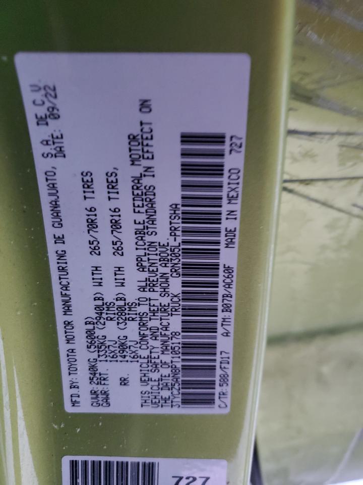 2023 TOYOTA TACOMA DOUBLE CAB VIN:3TYCZ5AN8PT105178